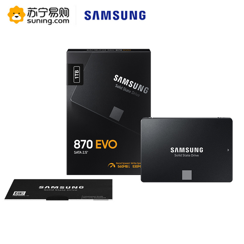 三星(SAMSUNG) 870 EVO 1T固态硬盘sata3.0接口 2.5“台式组装机笔记本电脑ssd固态硬盘(MZ-77E1T0B/CN)