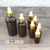 精油瓶空瓶5-100ml茶色玻璃小样胶头滴管瓶便携化妆品分装小瓶子 5毫升金圈白胶头滴管瓶4只