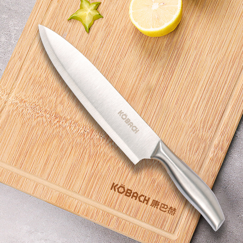 康巴赫(KBH) 刀具菜板四件套(切菜刀+料理刀+多用剪+整竹砧板) KOM20A4高清大图
