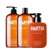 马丁Martin男士古龙香氛洁净去屑洗发水500ml+洁净滋养沐浴露500ml+洁面乳150ml 三件套控油去屑补水保湿