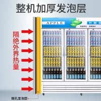 向向锦鲤商用啤酒柜单双门保鲜冷藏饮料柜超市冷饮柜餐厅冰柜酒水展示柜_单门直冷黑白