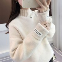2020水貂绒新款宽松慵懒加厚套头打底针织衫毛衣女秋冬休闲t恤