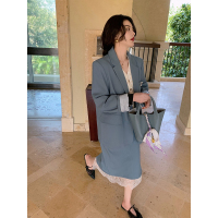 艳如飞大Eees‘梅格妮的调色盘’春季新款宽松气质西装套装女休闲小西服休闲运动套装