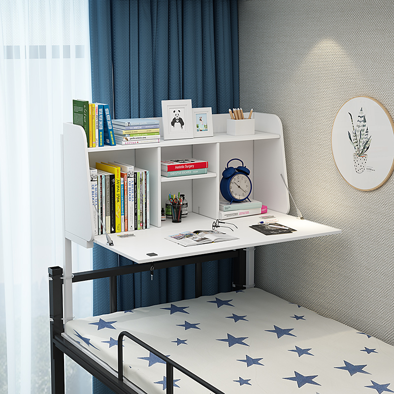 皇豹松鼠宿舍床上折叠电脑桌悬空书桌大学生寝室上下铺懒人学习桌电脑