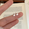 S925纯银拉丝爱心螺丝耳钉女精致小巧耳环简约日常小众银饰潮
