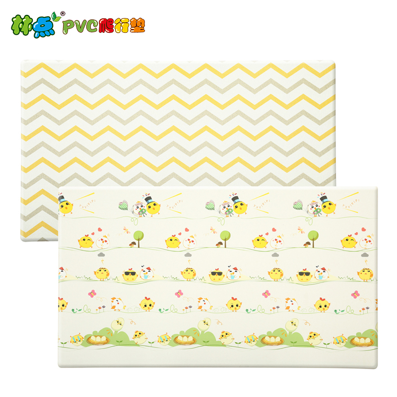 林点PVC树脂儿童爬行垫 婴幼儿宝宝爬爬垫加厚环保大地垫进口品质 幸运鸡 中号 1900*1300*12mm