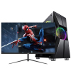 铭能 i7级六核E5 2620/GTX1650 4G独显/16G内存/256G固态+500G机械盘 台式机 组装电脑 台式电脑 家用办公电脑主机DIY组装机游戏电脑+27英寸全套