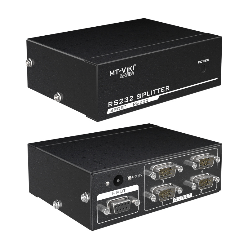 迈拓维矩MT-RS104 4口串口分配器com口9针1进4出rs232一分四双向传输