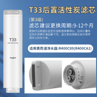 帮客材配 Whirlpool惠而浦净水器R400C89(R400CA1)R600C89净水机T33后置活性炭滤芯 第3级