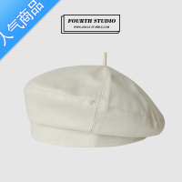 SUNTEK色贝雷帽女生四季款经典百搭军帽光身黑色时髦文艺复古画家帽子