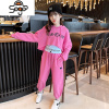 女童卫衣套装2022春秋装新款童装韩版网红儿童运动休闲三件套洋气 七色王国