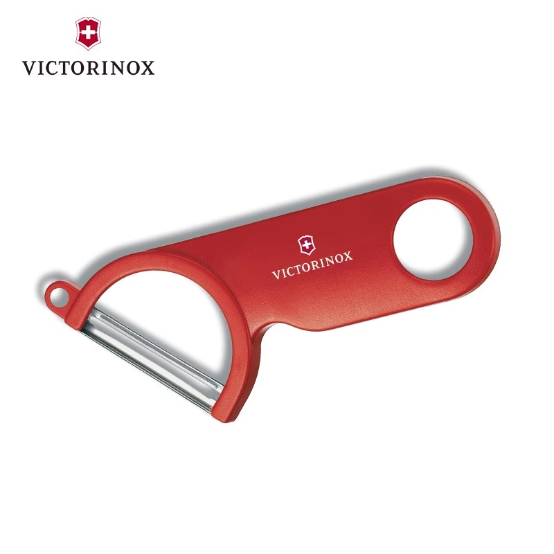 Victorinox维氏瑞士军刀削皮器保温杯三件套红色天地盖套装高清大图