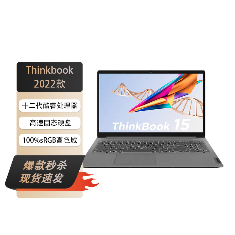ThinkPad联想ThinkBook 15 NKCD 2022款 15.6英寸轻薄笔记本电脑 定制(十二代酷睿 i5-1240P 24G 1TB 锐炬显卡 高色域)