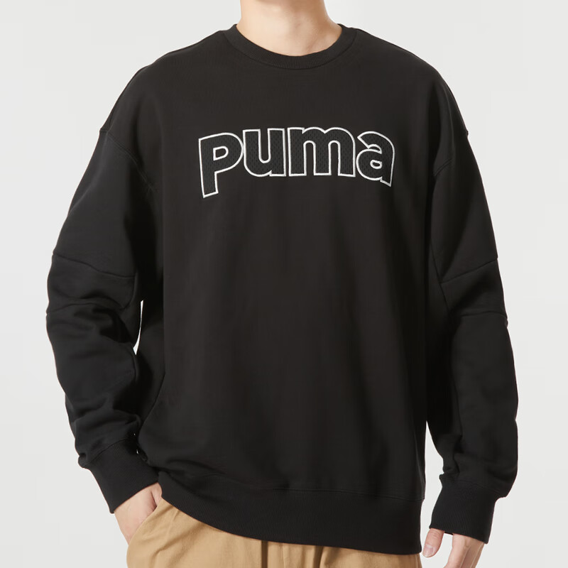 彪马(PUMA)男装2023新款潮流时尚休闲服舒适透气卫衣运动服套头衫623427-01/建议拍小一码XS_100661