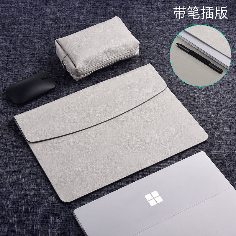 微软surfacepro6内胆包pro7平板电脑4防摔防震12.3寸lapt|大象纹.银灰色.送电源包[笔插版] 13寸