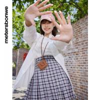 [2件2折价:49]美特斯邦威女时尚百搭百褶短裙