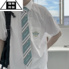 希杰狮王dk制服男短袖衬衫男日系高级感男装情侣装小众上衣日系JK衬衣外套