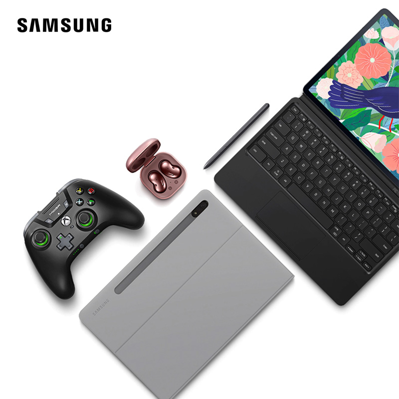 三星(SAMSUNG)平板电脑Galaxy Tab S7+ 12.4英寸高清大屏追剧影音游戏娱乐阅读移动轻薄商务办公本网课学习机6G+128G wifi版 迷雾金高清大图