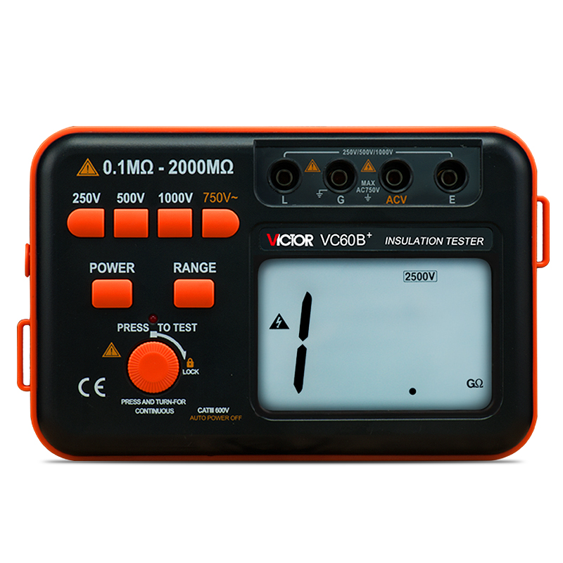 胜利仪器 绝缘电阻测试仪数字兆欧表 VC60B+