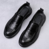 2025春季新款真皮男鞋一脚蹬商务透气休闲皮鞋男士舒适套脚爸爸鞋