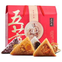 五芳斋 丰年五芳(100克*6只*4袋)猪肉 豆沙 蛋黄猪肉 紫糯栗子各6只 2400克