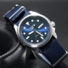 官方正品 精工(SEIKO)手表 5号系列自动/手动上链100米防水 帆布表带琉璃蓝运动时尚机械男表 SRPE63K1