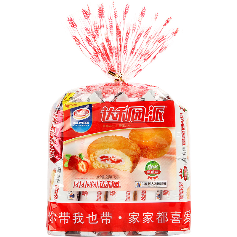达利园注心蛋黄派草莓味250g袋