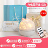 水晶球音乐盒投影八音盒女生小女孩公主创意生日儿童旋转木马 三维工匠 [普通包装]充电八音盒+6款灯片+充电头+免费刻字