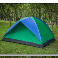 悠拓者3-4人双层帐篷YT-ZP003拼色颜色随机 200X200X135CM(双门)