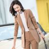 西装外套女中长款黑色秋冬英伦风气质西服职业装女套装时尚工作服