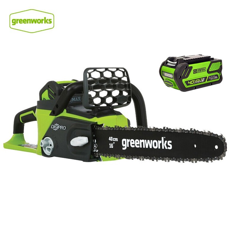 格力博(greenworks)CSF401电链锯40V大功率木工电锯伐木锯充电便携式手持锂电锯