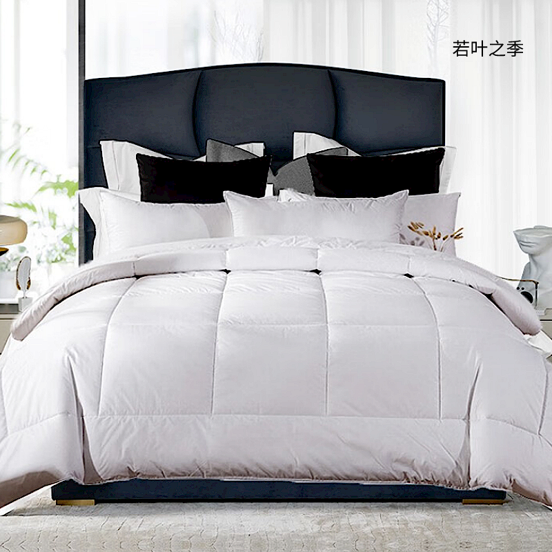 若叶之季 JD-013 60*60S全棉防羽布纯白 净重约3.3kg 春秋厚被 白色230*240cm