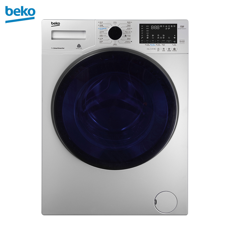 倍科(beko)EWCE 101252 SI 10公斤 全自动变频滚筒洗衣机 大容量蒸汽洗 变频电机(银色)