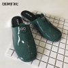圆头水钻扣包脚拖鞋