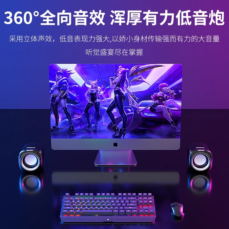 纽曼(Newsmy) BT55音响电脑音箱有线迷你小音响多媒体笔记本电脑桌面家用台式机小型USB高音质有源低音炮高清大图
