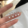 s925纯银珍珠耳环女小众设计感养耳洞耳扣小巧精致耳饰银饰潮