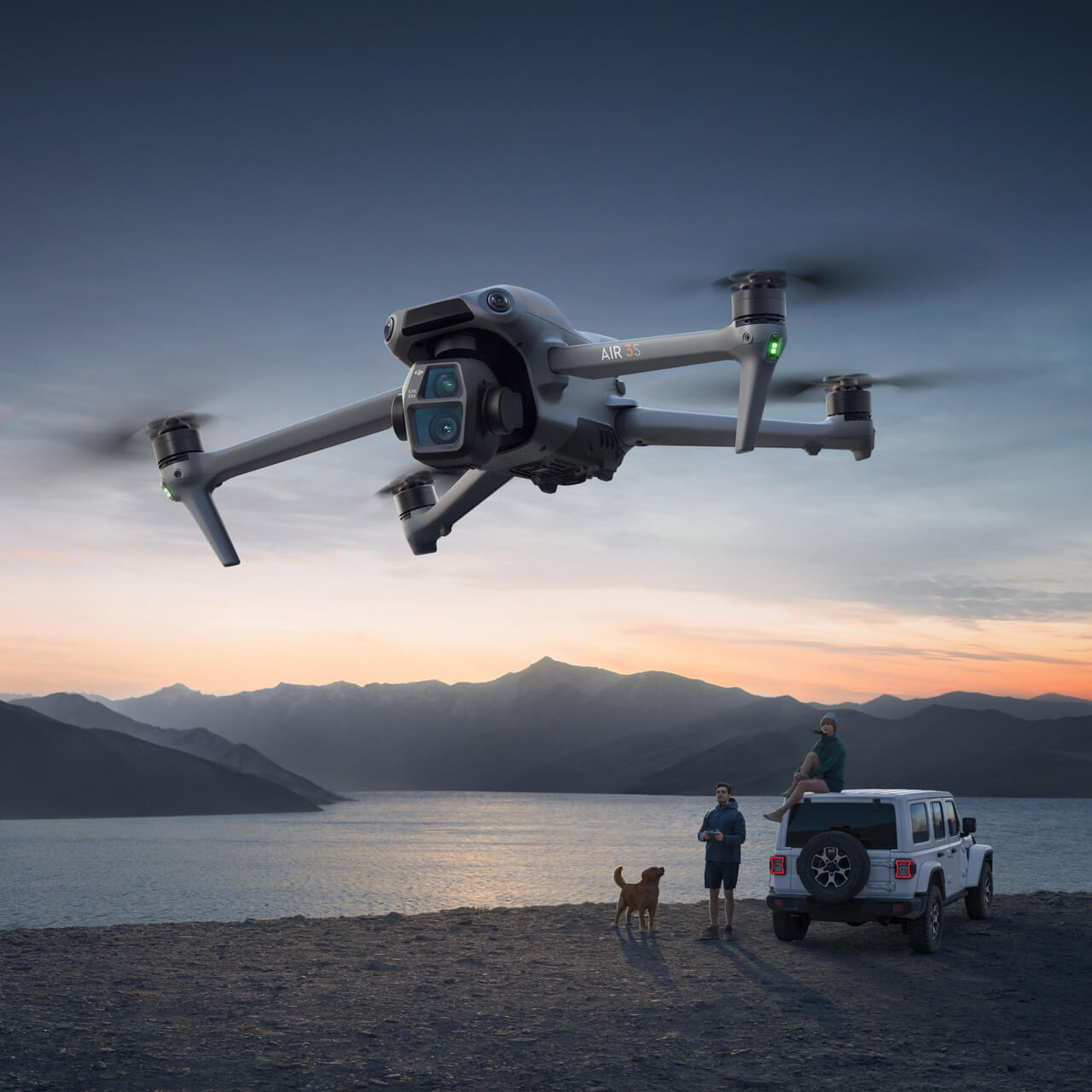 无人机 大疆/DJI Air 3S 畅飞套装(带屏遥控器)+随心换 1 年版