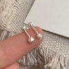 纯银几何螺丝耳钉养耳洞睡觉免摘简约百搭耳骨钉女小众设计感