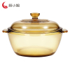 厨小姐高硼硅玻璃水晶汤煲泡面碗1.5L琥珀色 CXJ-1.5/个