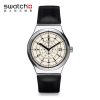 斯沃琪(Swatch)手表 装置51金属系列 休闲时尚 皮革表带 机械男士表YIS402