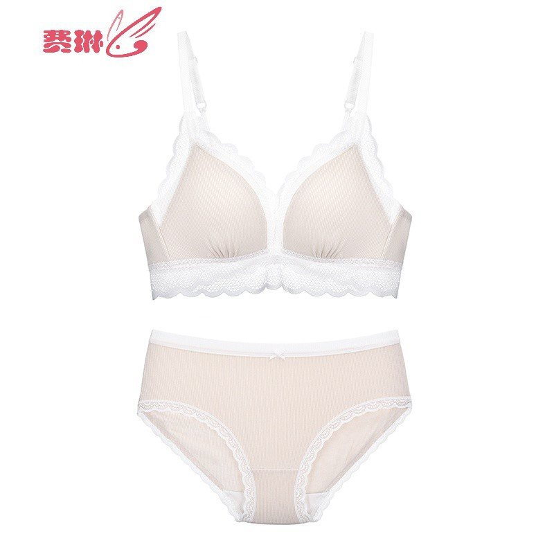 套装[甜美少女]甜美小清新蕾丝无钢圈细肩文胸套装 费琳主要参数品牌