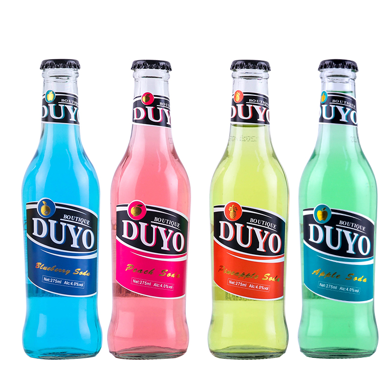 微醺特调苏打酒鸡尾酒4%vol果味微醺咔瓦小酒蓝莓水蜜桃菠萝苹果女士少女酒275ml/瓶