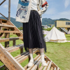 [2.5折价78元]唐狮早秋新款裙子女时尚洋气网纱长袖针织衫高级感