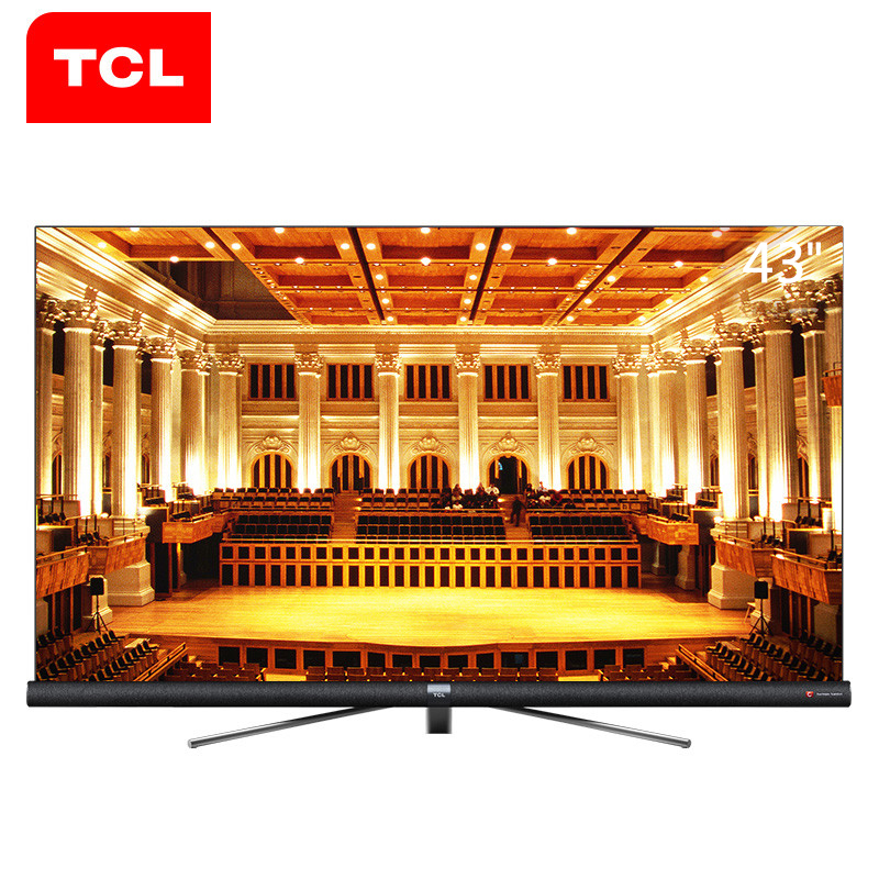 TCL 官方旗舰 55C6 （55英寸） 64位34核人工智能哈曼卡顿音响 4K全面屏平面电视（黑色）