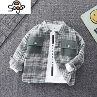 男童衬衫春秋洋气儿童衬衣2022新款小童衣服宝宝春装长袖上衣 七色王国