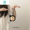 BANGDOUins风可爱米奇立体耳朵拉链零钱包 少女心学生便携硅胶卡包单肩包