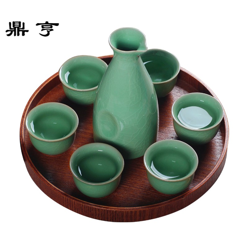 鼎亨中式酒具白酒清酒日式小酒杯烈酒杯陶瓷套装分酒器温酒壶