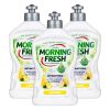[48小时发货]澳洲morning fresh原装洗洁精柠檬抑菌400ml*3瓶浓缩家庭装厨房 柠檬抑菌400ml*3瓶