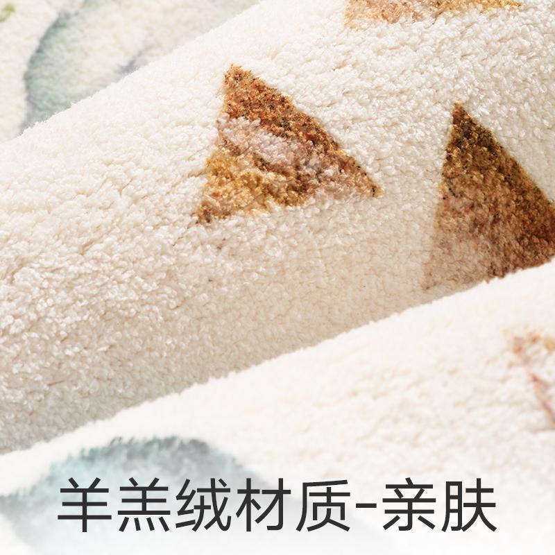 家柏饰(CORATED)现代中式圆形地毯卧室防滑地垫家用客厅瑜伽脚垫电脑椅毯子高清大图