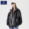 DEBRAND情侣款皮衣外套女ins潮韩版机车痞帅春秋时尚百搭外穿上衣